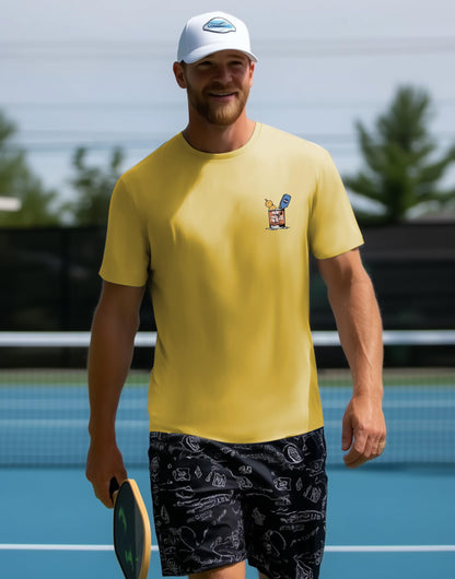 Pickleball Shirts for Men - UPF 50+ Quick Dry Performance Tee Short Sleeve T-Shirt for Pickleball Players