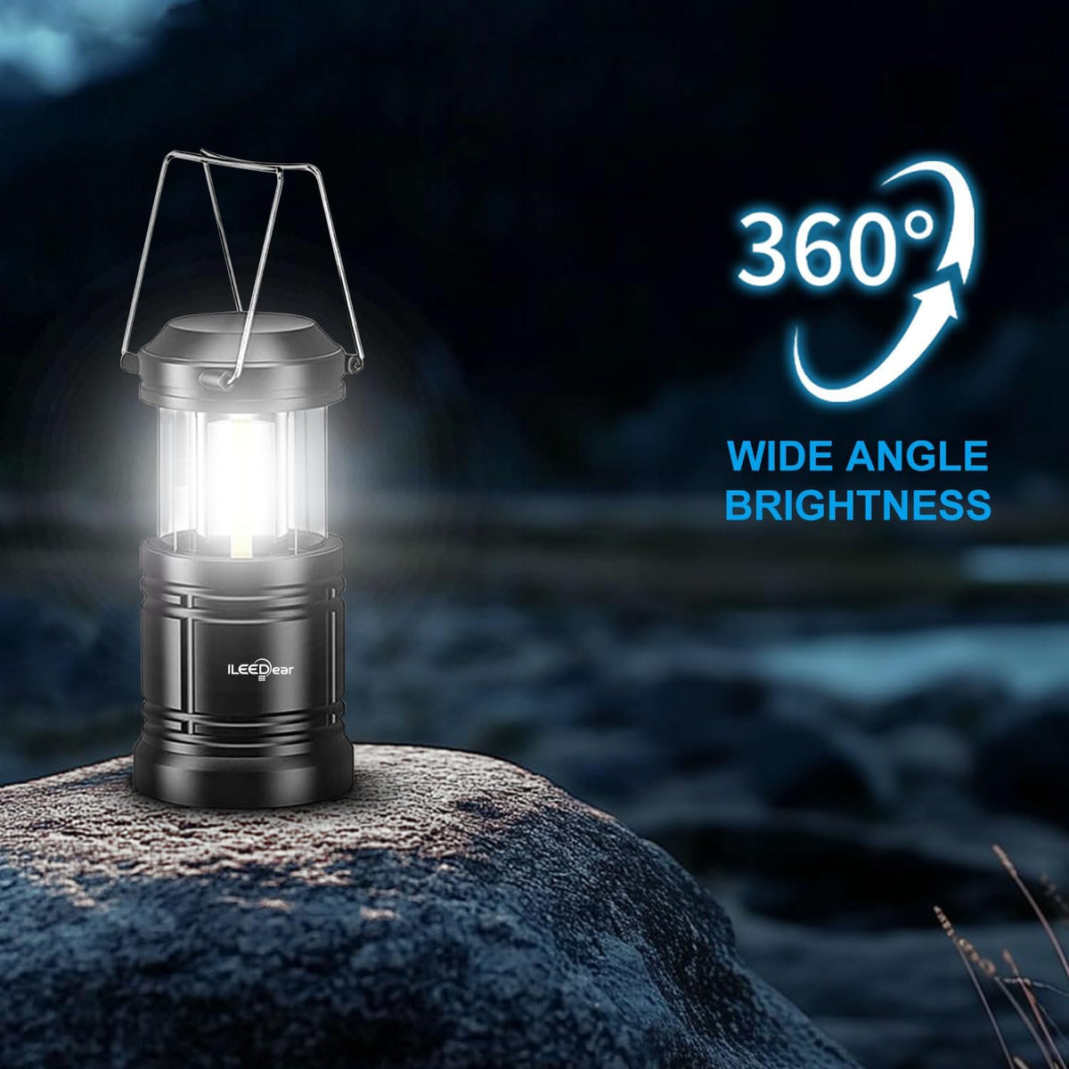 LED Camping Lantern, Battery Operated, 2 Pack