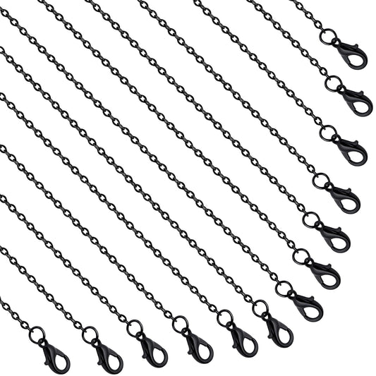 Lemonkey 24 Pack Necklace Chains Bulk,Gold and Silver Plated DIY Cable Link Chains for Jewelry Making 18 Inches
