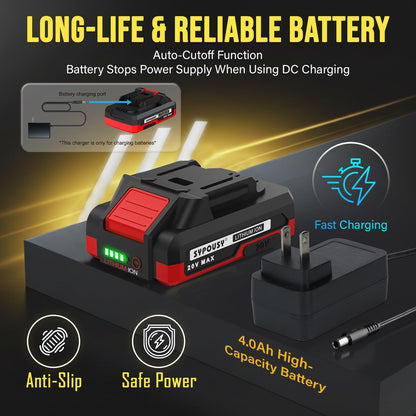 Upgraded Tire Inflator Portable Air Compressor, 160PSI Cordless Air Pump with 20V Rechargeable Battery, 2X Faster Inflation, Digital Pressure Gauge for Car, Motorcycle, E-Bike & Balls (Yellow)