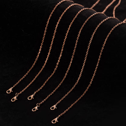 Lemonkey 24 Pack Necklace Chains Bulk,Gold and Silver Plated DIY Cable Link Chains for Jewelry Making 18 Inches