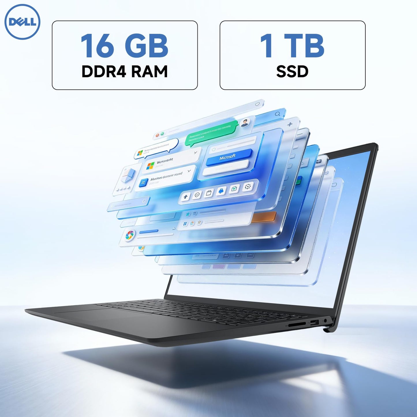 Dell 15 DC15250 Touchscreen Laptop, Intel Core i7-1355U(Up to 5.0 GHz), 15.6" FHD Anti Glare Screen, Intel UHD Graphics, 32 GB RAM, 1 TB SSD, Wi-Fi 6, Windows 11 Pro, Copilot-AI Chat, REDRAGON Mouse