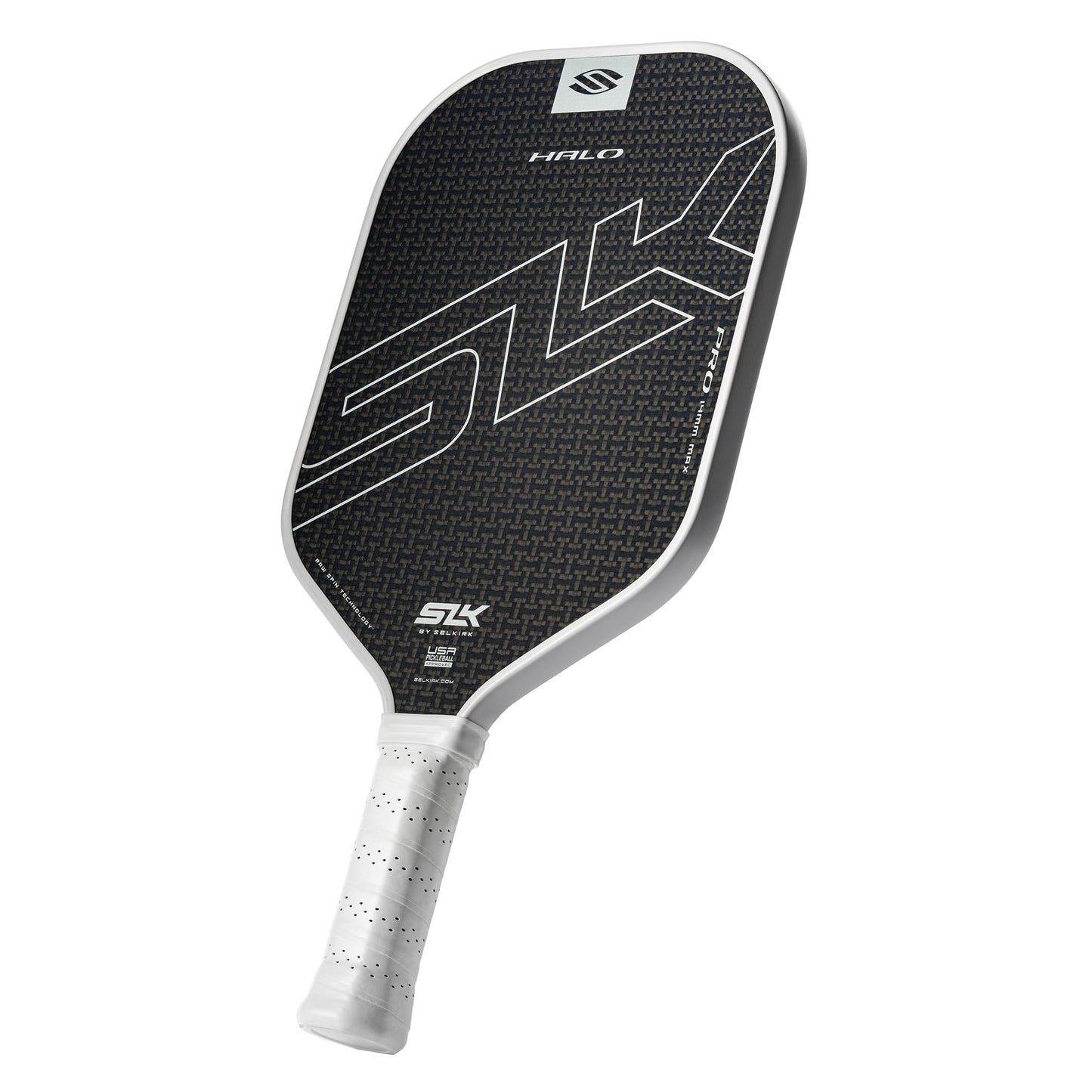Selkirk Sport SLK Halo Raw Carbon Fiber Pickleball Paddle | Designed in The USA | Choose The T700 Raw Carbon Fiber Power, 18k Ultraweave Control, or Aramid Fiber Linkweave Thermoformed Pro