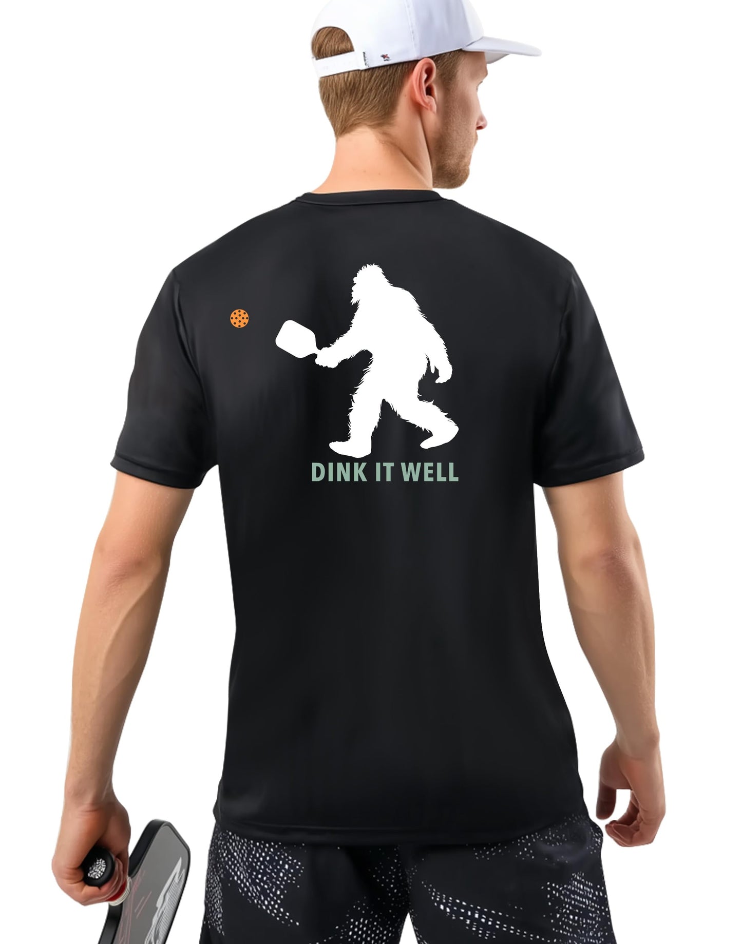 Pickleball Shirts for Men - UPF 50+ Quick Dry Performance Tee Short Sleeve T-Shirt for Pickleball Players