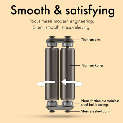 ONO Roller - Handheld Fidget Toy for Adults | Help Relieve Stress, Anxiety, Tension | Promotes Focus, Clarity | Compact, Portable Design (Junior Size/ABS Plastic, Purple)