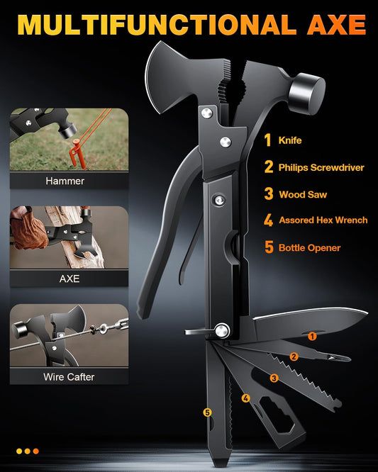 Gifts for Men-Christmas | 21-in-1 Survival Gear & Camping Accessories | Fishing & Hunting Equipment | Unique Birthday Gift for Husband, Dad | Stocking Stuffers & White Elephant Party Gifts