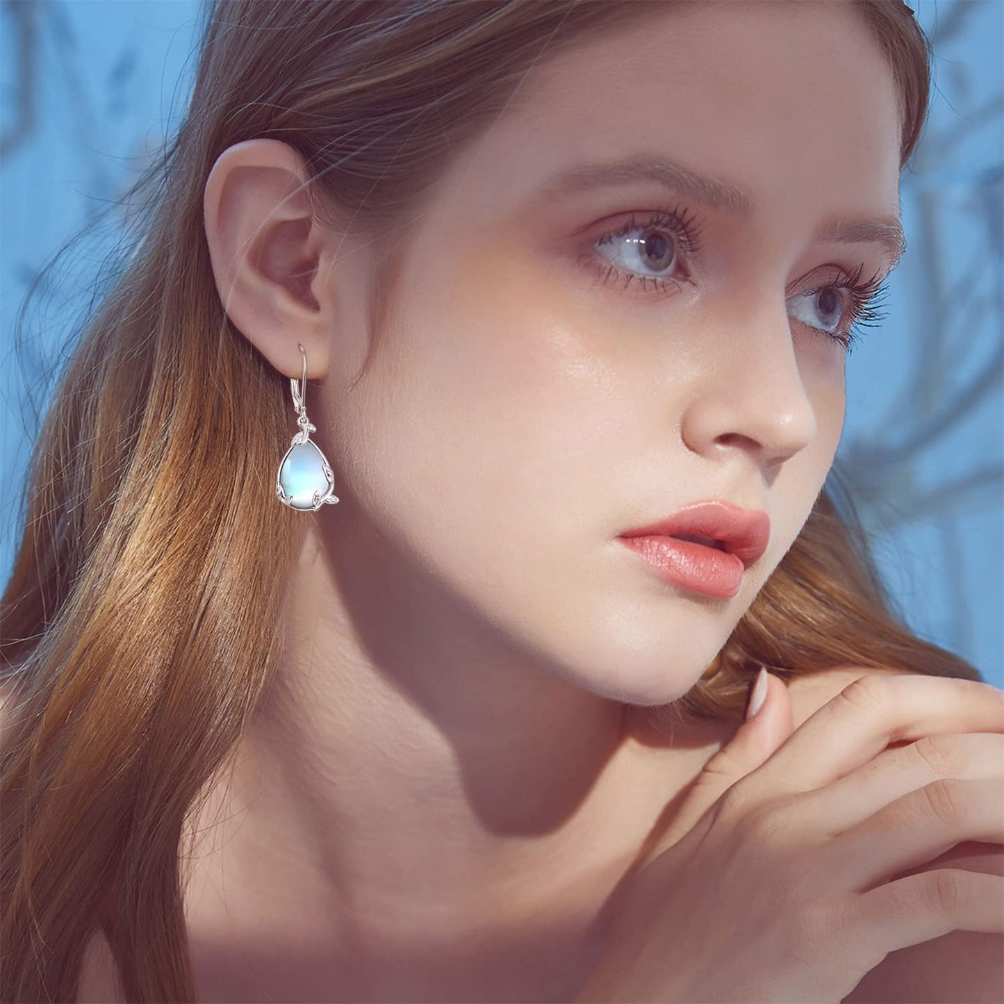 Palpitate Turquoise/Abalone Shell Earrings for Women 925 Sterling Silver Dangle Leverback Earrings Silver Jewelry Christmas Gifts