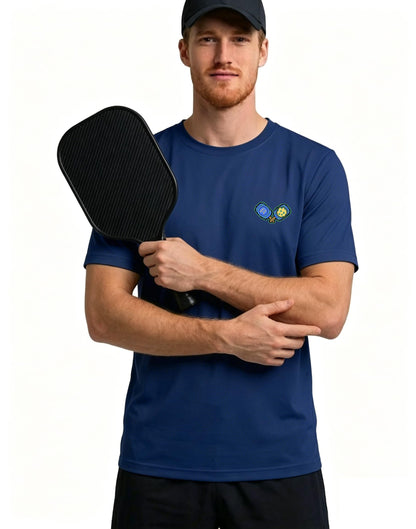 Pickleball Shirts for Men - UPF 50+ Quick Dry Performance Tee Short Sleeve T-Shirt for Pickleball Players