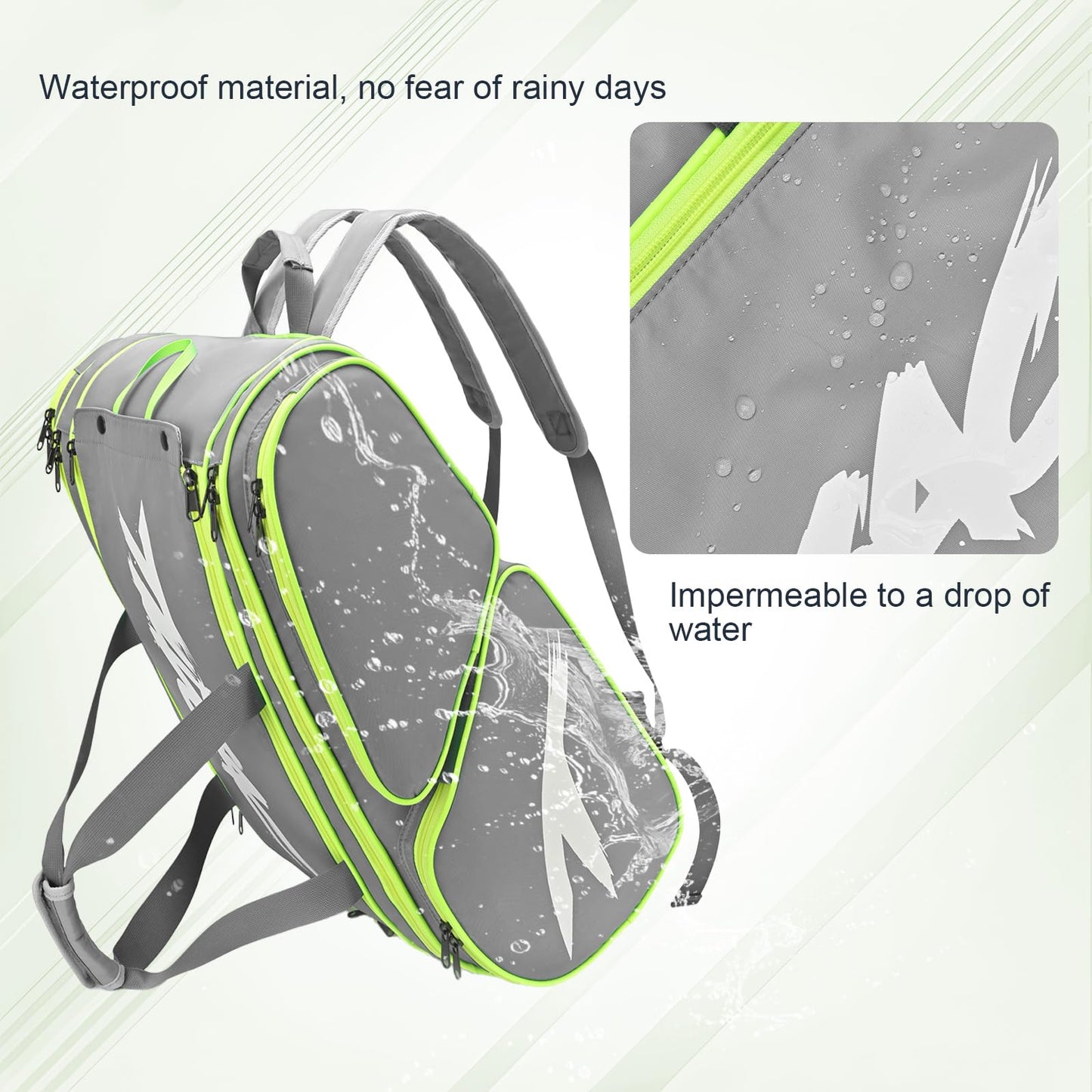Pickleball Bag - Large Paddle Bag for 4 Paddles & Accessories - Fence Hook, Extra Pockets, Shoe Compartment