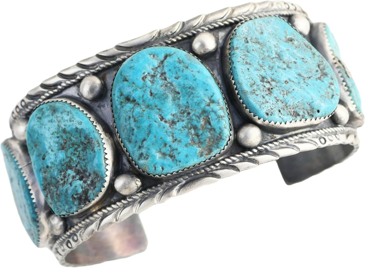 wide mens turquoise cuff silver 8 1/4 inch, Navajo cuff bracelet Kingman turquoise cuff, big silver bracelet for men, blue turquoise jewelry