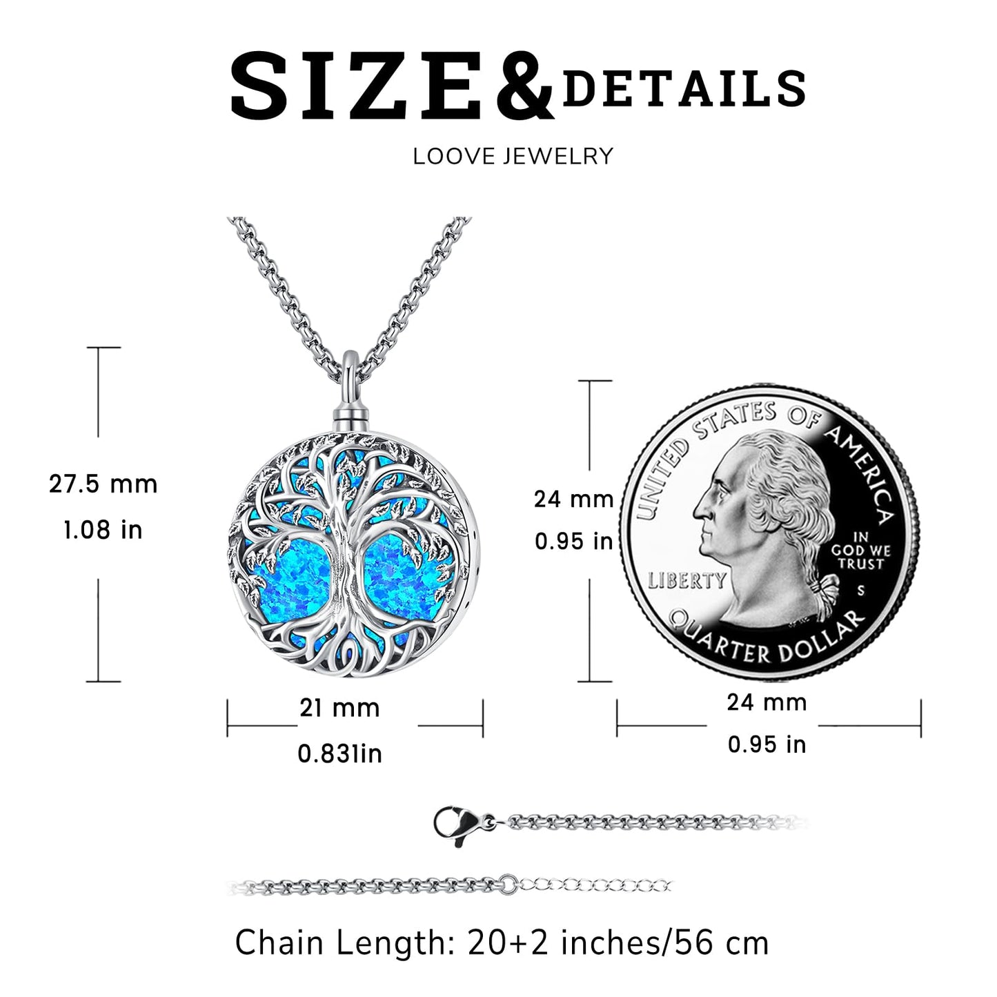Jewelry Gifts - Tree of Life Necklace Sterling Silver Abalone Shell/Opal/Moonstone/Black Onyx/Turquoise/Malachite/Crystal Family Tree of Life Jewelry for Women Men