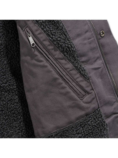 Carhartt Men's Relaxed Fit Washed Duck Sherpa-Lined Utility Jacket