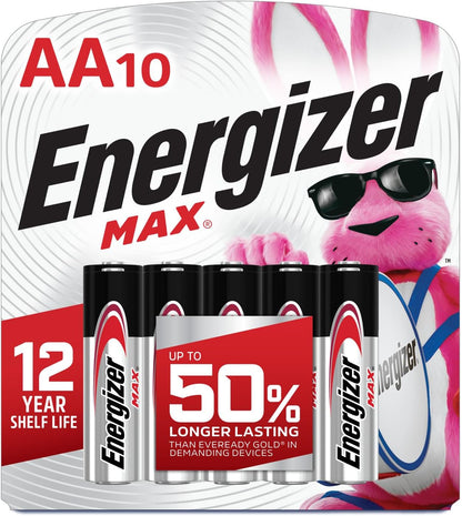 Energizer AA Batteries, MAX Double AA Battery Alkaline, 4 Count