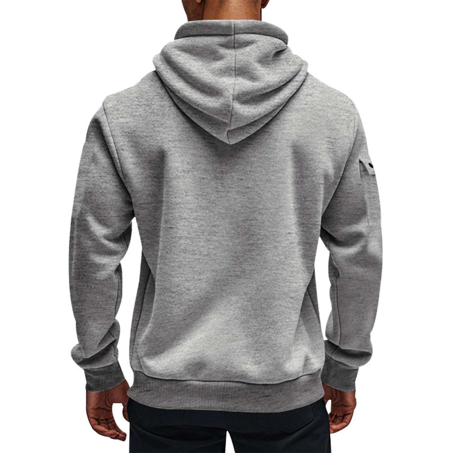 Men's Fleece Workout Athletic Pullover Hoodie Long Sleeve Basic Quarter Zip Pullover Sweatshirt with Kanga Pocket