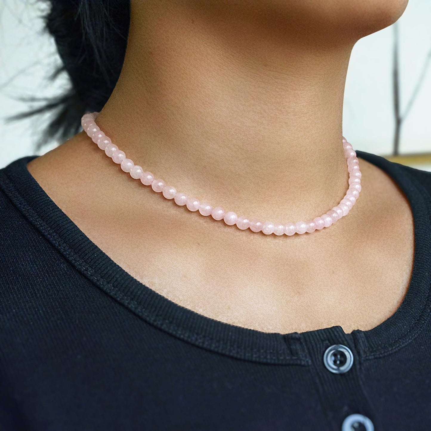 Green Aventurine Jade Necklace, Green Choker Necklace Healing Crystal Necklace with Pearl for Women, Handmade Necklaces Spiritual Jewelry for Women.