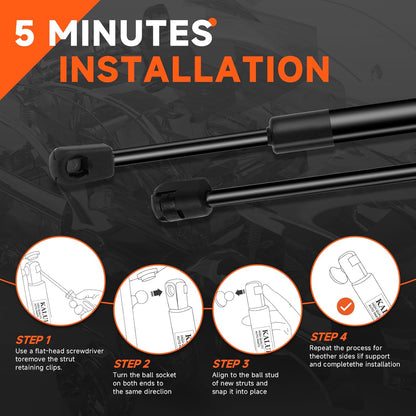 Hood Struts Lift Supports Compatible with Ford Crown Victoria 1992-1997, for Mercury Grand Marquis 1992-1997, for Lincoln Town Car 1998-2002 Sedan Limousine, Replace OE# F3AZ16C826A 4467, 2PCS