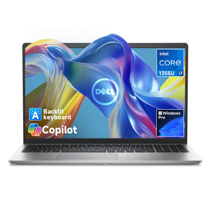 Dell 15 Laptop for Business & Student, 13th Gen Intel Core i7-1355U(Up to 5.0GHz), 15.6" FHD 120Hz 250Nits, 64GB RAM, 2TB SSD, Windows 11 Pro, Backlit Keyboard & Fingerprint, Copilot AI, Wi-Fi 6 & BT