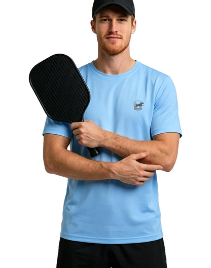 Pickleball Shirts for Men - UPF 50+ Quick Dry Performance Tee Short Sleeve T-Shirt for Pickleball Players