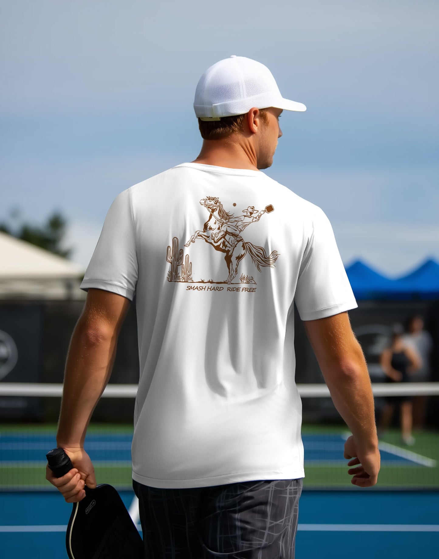 Pickleball Shirts for Men - UPF 50+ Quick Dry Performance Tee Short Sleeve T-Shirt for Pickleball Players