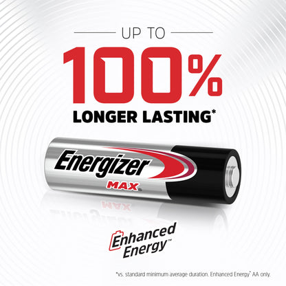 Energizer AA and AAA Batteries, 48 Count, Combo Pack Contains 24 Max Double A and 24 Max Triple A Batteries
