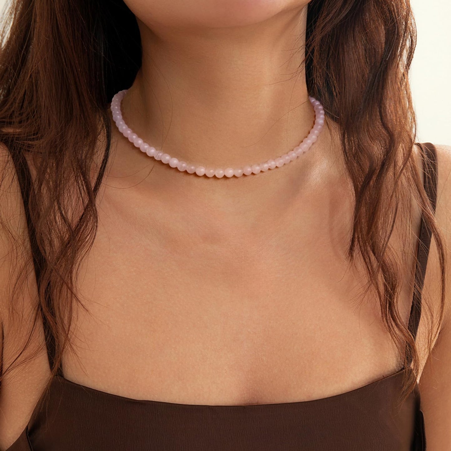 Green Aventurine Jade Necklace, Green Choker Necklace Healing Crystal Necklace with Pearl for Women, Handmade Necklaces Spiritual Jewelry for Women.