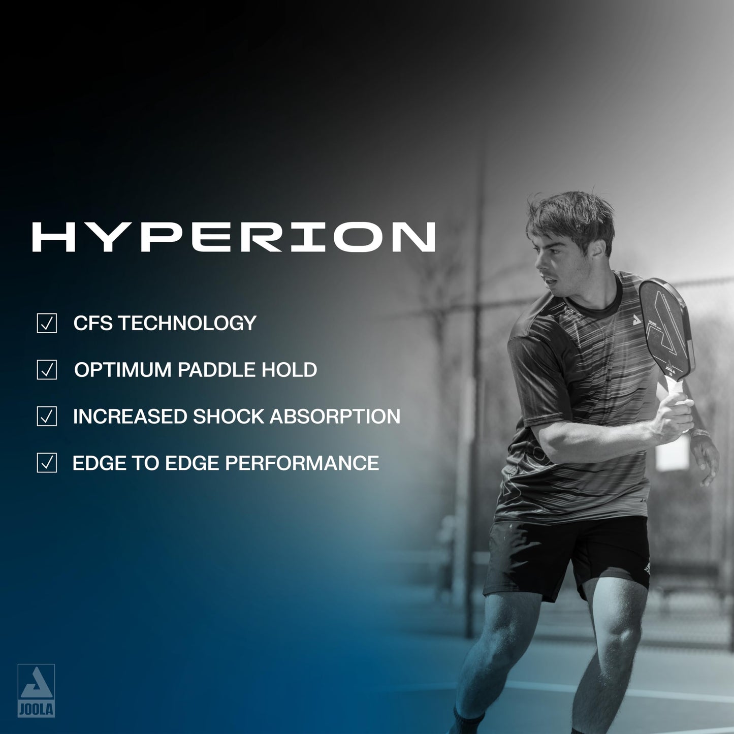 JOOLA Ben Johns Hyperion CFS Pickleball Paddle – Carbon Surface with High Grit & Spin, Elongated Handle, USAPA Approved Ben Johns Paddle