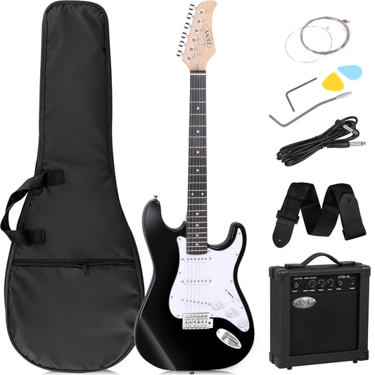 ZENY 39" Full Size Electric Guitar with Amp, Case and Accessories Pack Beginner Starter Package, Blue Ideal Christmas Thanksgiving Holiday Gift