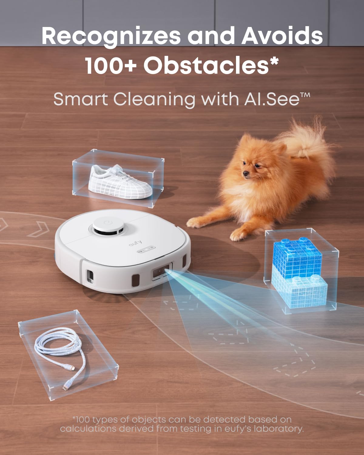 eufy X10 Pro Omni Robot Vacuum and Mop Combo, Incredible Suction, Dual Mops with 12 mm Auto-Lift and Carpet Detection, AI Obstacle Avoidance, Auto Mop Washing&Drying, Self-Emptying, Self-Refilling