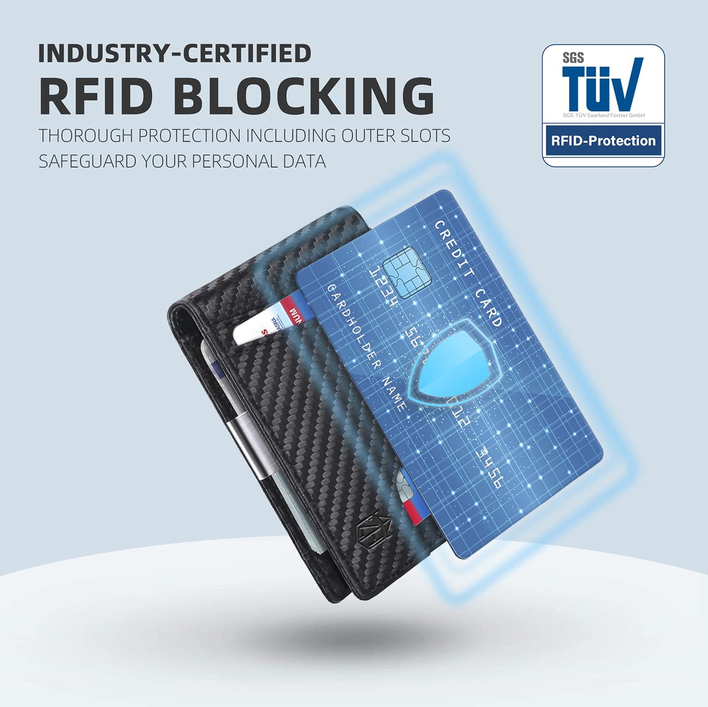 Zitahli Money Clip Wallets for Men,Slim Bifold Wallet 10-12 Cards, Mens Leather Wallet with ID Window,RFID Blocking Thin Minimalist Credit Card Holder,Gifts for Him