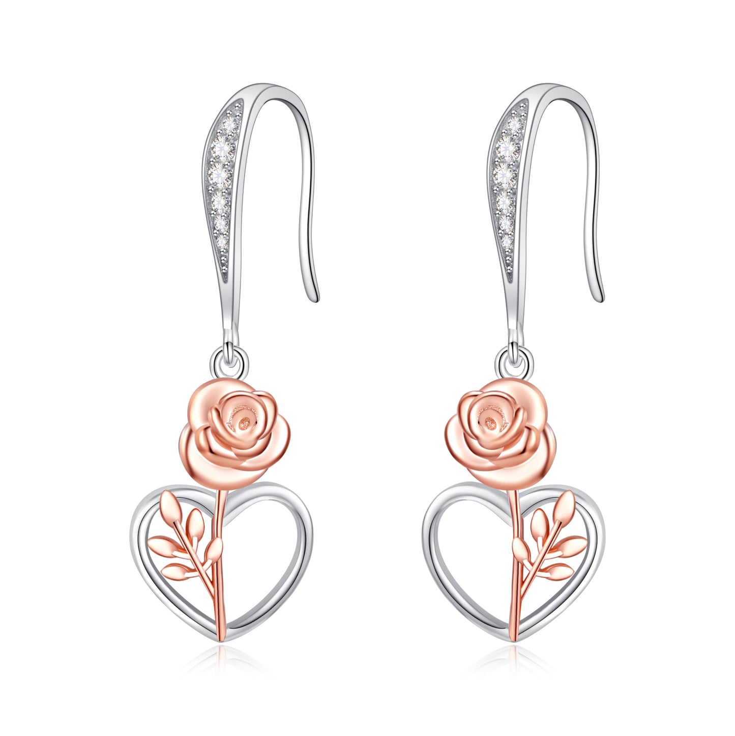 Dangle Earrings 925 Sterling Silver Leverback Earrings Birthday Gift Christmas Sterling Silver Jewelry for Women