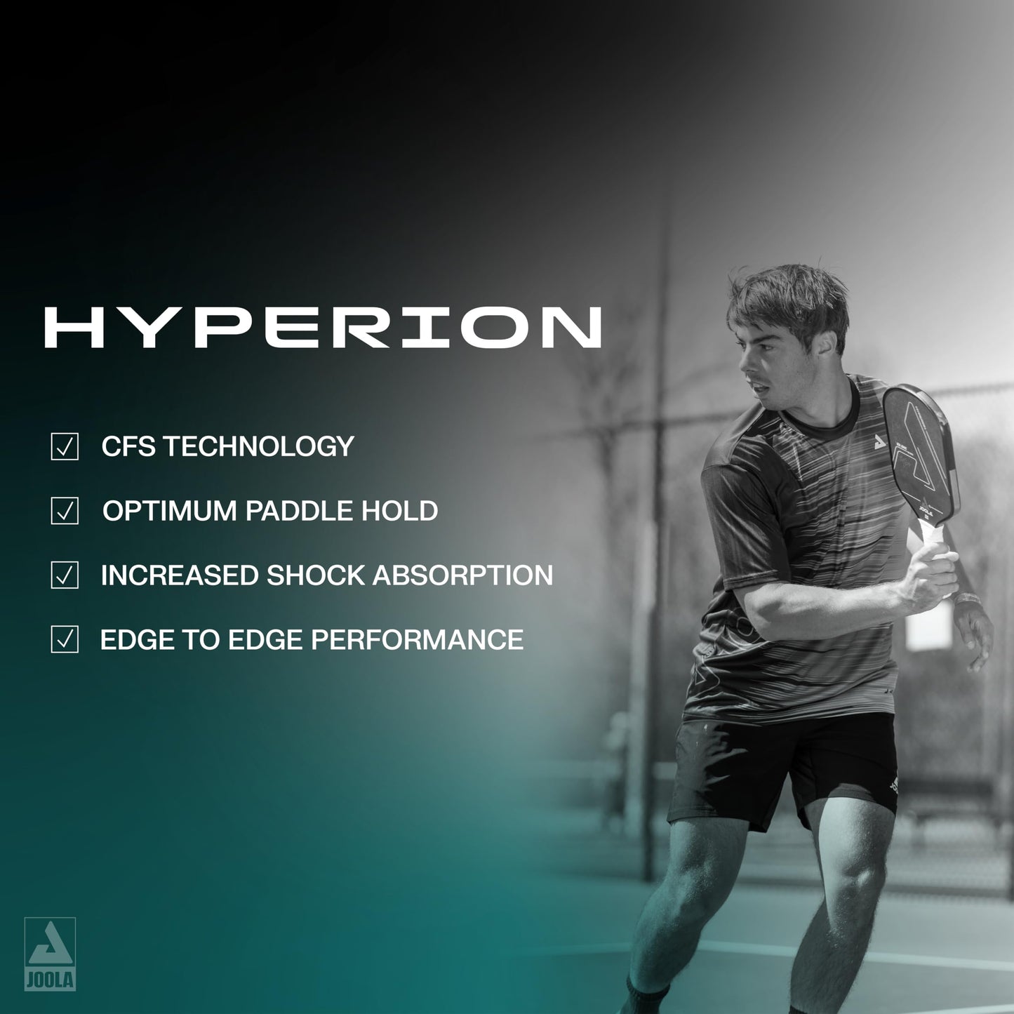 JOOLA Ben Johns Hyperion CFS Pickleball Paddle – Carbon Surface with High Grit & Spin, Elongated Handle, USAPA Approved Ben Johns Paddle