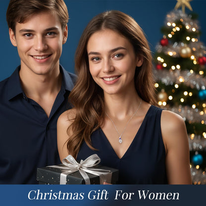 ANDSO Moissanite Heart Pendant Necklaces for Women, 925 Sterling Silver Necklace with Birthstone, Ideal Anniversary Present or Birthday Christmas Valentine Jewelry Gifts for Mom Wife Her Girlfriend