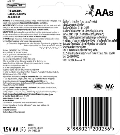 Energizer AA Batteries, MAX Double AA Battery Alkaline, 4 Count