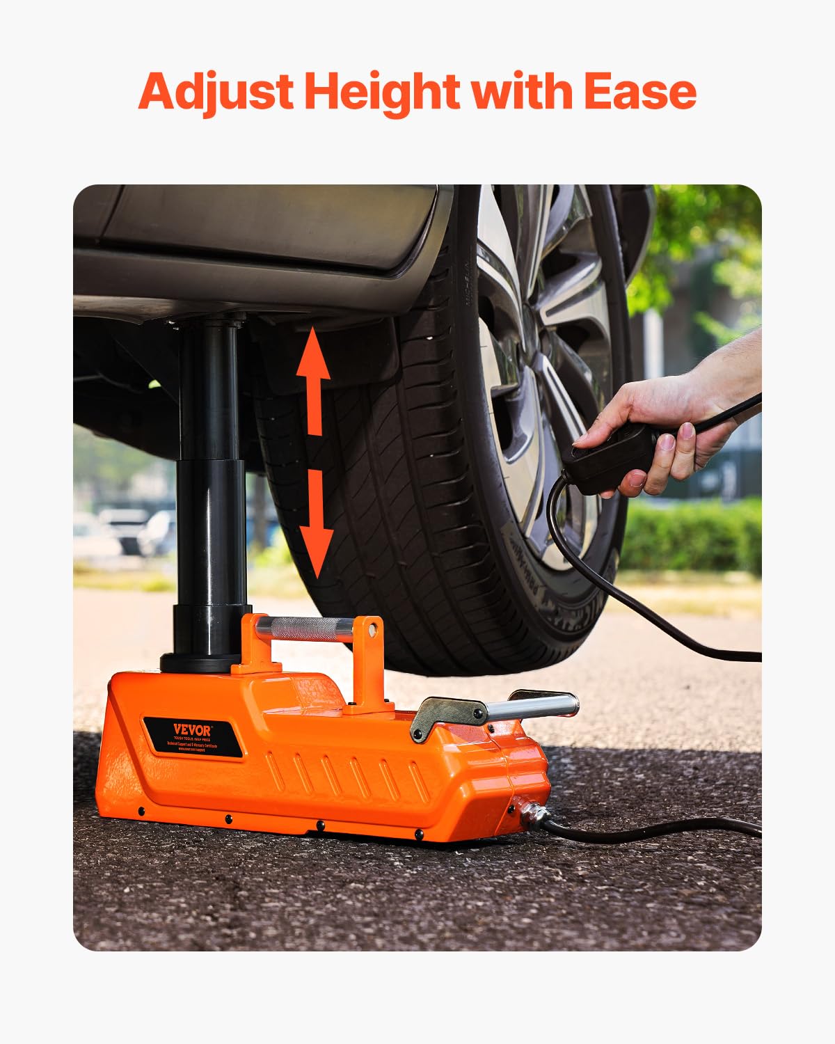 VEVOR Electric Car Jack, 5 Tons /11000 lbs, Electric Scissor Jack with Built-in Inflator, 12V Tire Change Replacement with Electric Impact Wrench & LED Light, Portable Jack kit for Sedan, SUV, Truck
