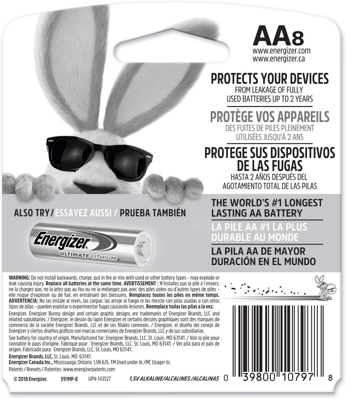 Energizer AA Batteries, MAX Double AA Battery Alkaline, 4 Count