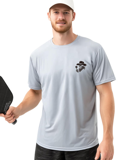 Pickleball Shirts for Men - UPF 50+ Quick Dry Performance Tee Short Sleeve T-Shirt for Pickleball Players