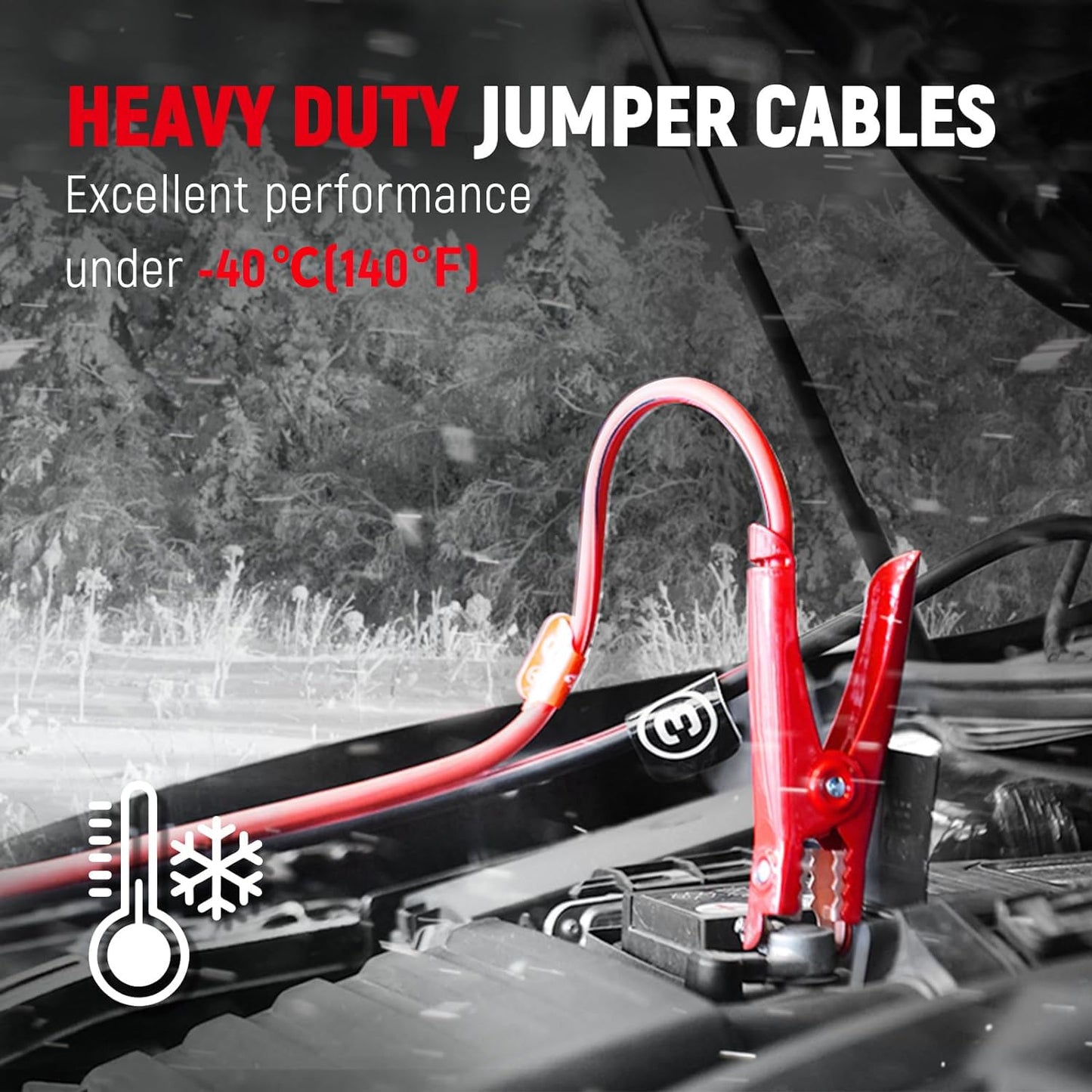 TOPDC 4 Gauge 20 Feet Jumper Cables for Car, SUV and Trucks Battery, Heavy Duty Automotive Booster Cables for Jump Starting Dead or Weak Batteries with Carry Bag, (TD-P0420)