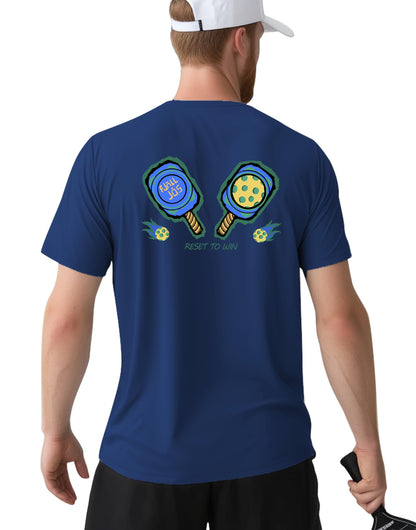 Pickleball Shirts for Men - UPF 50+ Quick Dry Performance Tee Short Sleeve T-Shirt for Pickleball Players