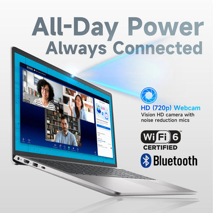 Dell 15 Laptop for Business & Student, 13th Gen Intel Core i7-1355U(Up to 5.0GHz), 15.6" FHD 120Hz 250Nits, 64GB RAM, 2TB SSD, Windows 11 Pro, Backlit Keyboard & Fingerprint, Copilot AI, Wi-Fi 6 & BT