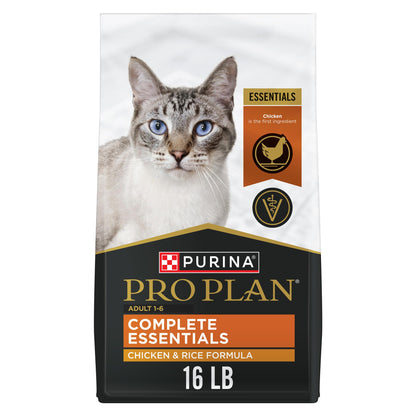 Purina Pro Plan High Protein Cat Food With Probiotics for Cats, Chicken and Rice Formula - 16 lb. Bag
