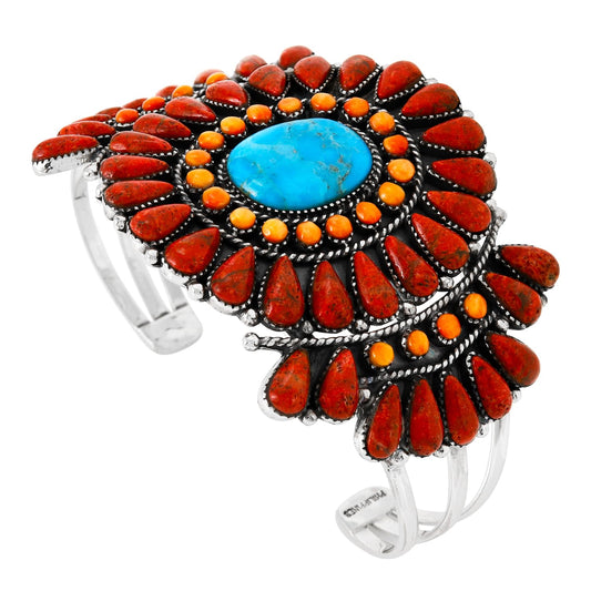 Turquoise Bracelet Sterling Silver 925 Genuine Gemstones