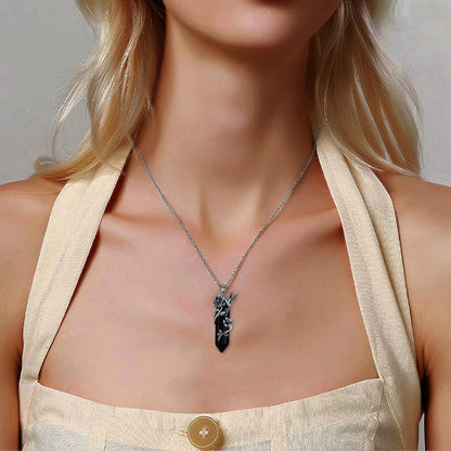 Hummingbird Necklace for Women 925 Sterling Silver Hexagonal Birthstone Gemstone Cute Bird Pendant for Girlfriends Jewelry for Her