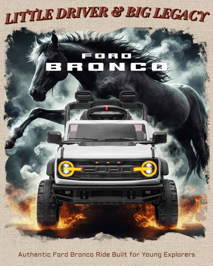 First Ride On 24V Ride on Toys for Big Kids, Licensed Ford Bronco Raptor 2 Seater Ride on Cars with Remote Control, Ride on Truck w/ 4-Wheeler Suspension, 3 Speeds, Led Lights, Bluetooth (24V, Pink) | First Ride On, 24V, for Big Kids, 2 Seater, with Remot