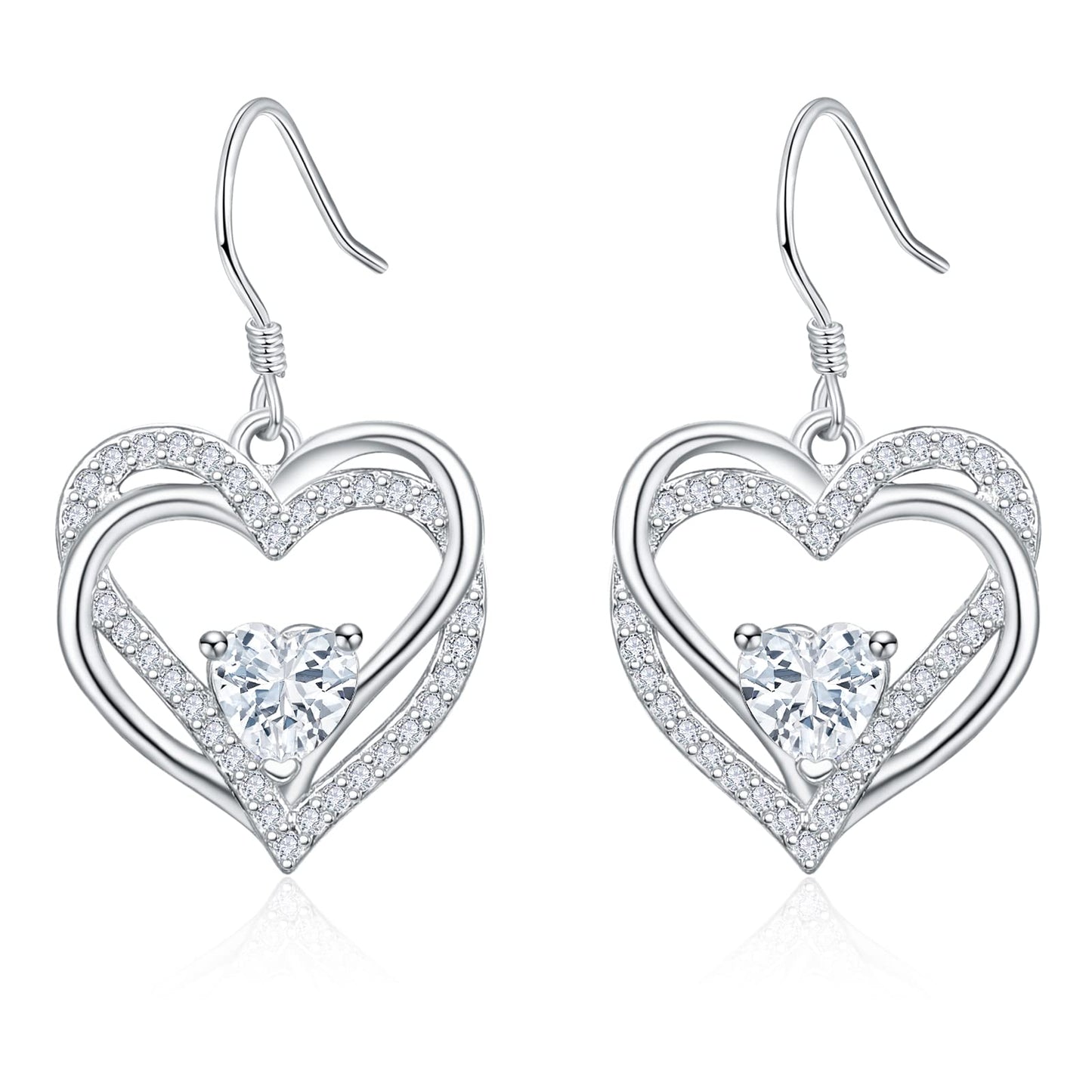 Dangle Earrings 925 Sterling Silver Leverback Earrings Birthday Gift Christmas Sterling Silver Jewelry for Women