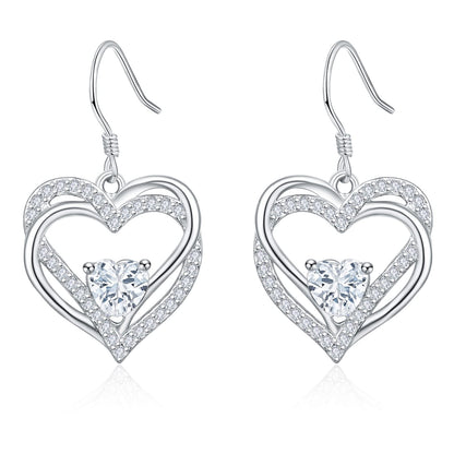 Dangle Earrings 925 Sterling Silver Leverback Earrings Birthday Gift Christmas Sterling Silver Jewelry for Women