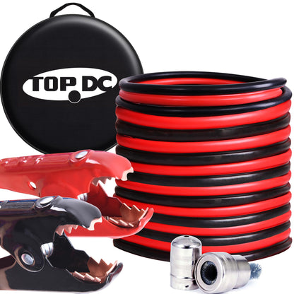 TOPDC 4 Gauge 20 Feet Jumper Cables for Car, SUV and Trucks Battery, Heavy Duty Automotive Booster Cables for Jump Starting Dead or Weak Batteries with Carry Bag, (TD-P0420)