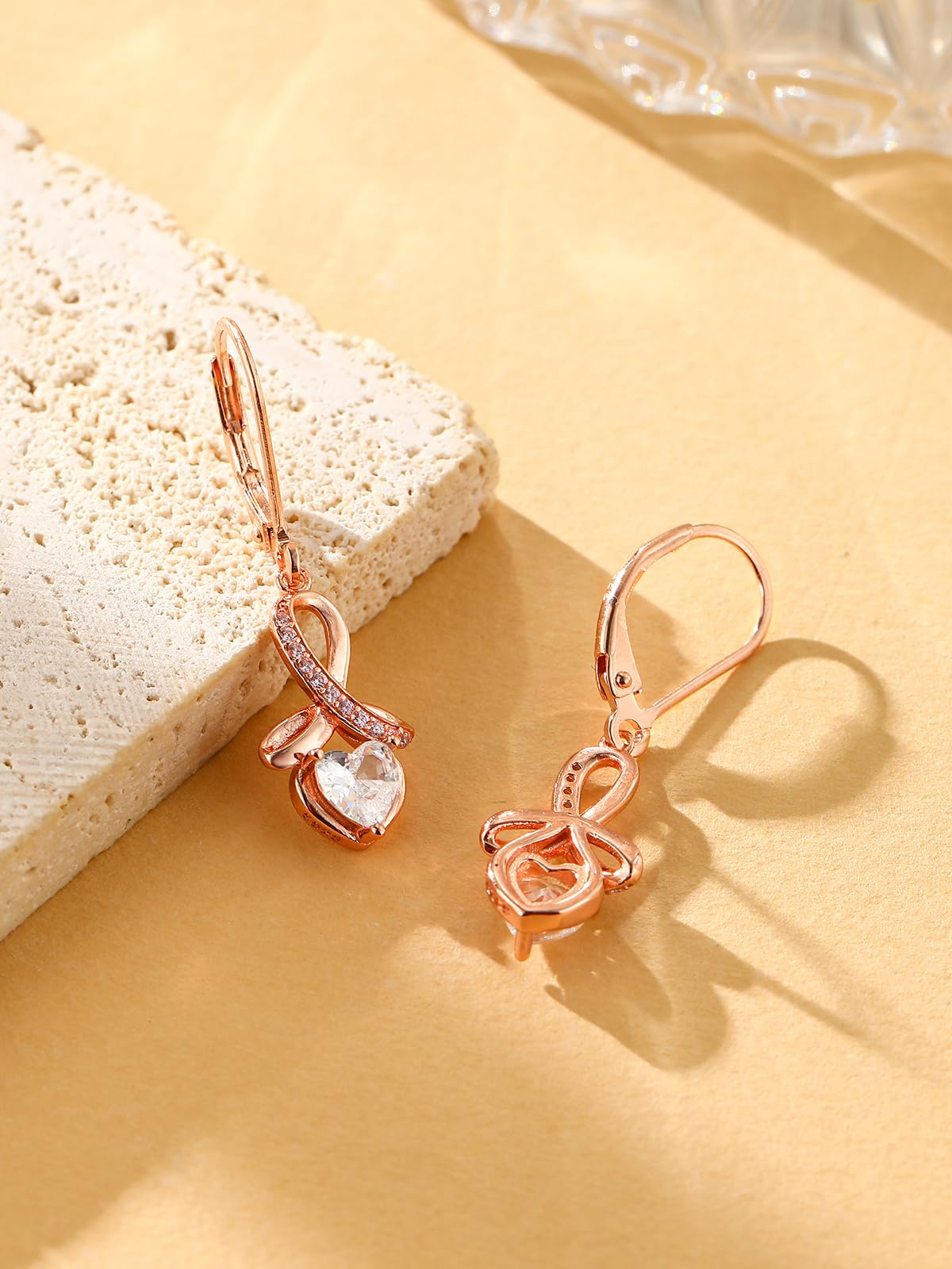 Dangle Earrings 925 Sterling Silver Leverback Earrings Birthday Gift Christmas Sterling Silver Jewelry for Women