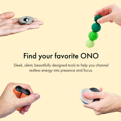 ONO Roller - Handheld Fidget Toy for Adults | Help Relieve Stress, Anxiety, Tension | Promotes Focus, Clarity | Compact, Portable Design (Junior Size/ABS Plastic, Purple)
