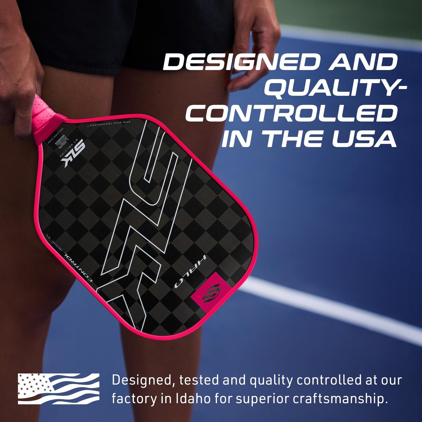Selkirk Sport SLK Halo Raw Carbon Fiber Pickleball Paddle | Designed in The USA | Choose The T700 Raw Carbon Fiber Power, 18k Ultraweave Control, or Aramid Fiber Linkweave Thermoformed Pro