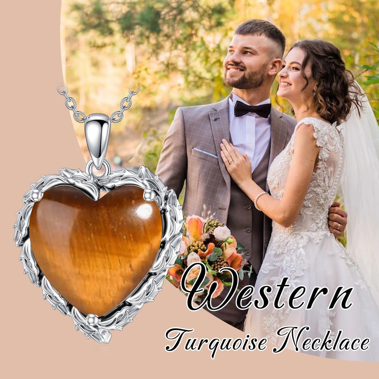 Genuine Gemstone Heart Necklaces for Women 925 Sterling Silver Natural Turquoise/Rose Quartz/Moonstone Pendant Vintage Western Jewelry Gift for Mom Wife Her